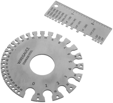 SOLUSTRE 2pcs Stainless Steel Welding Inspection Gauge Metal Thickness Measuring Tools for Wire and Weld Assessment and Accurate Measurement for Home and Automotive Use