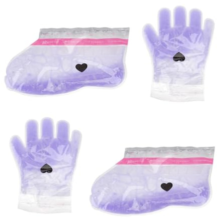 DECOMELODY 2pares Guantes De Paraffin Therapy Para Manos y Pies De Cuidado Hidratante Lavanda Para Tratamientos Estéticos Spa