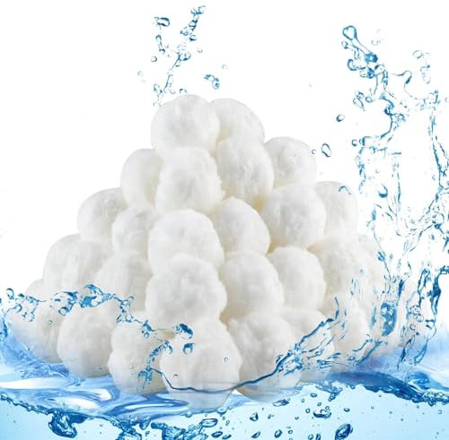 Vexillic Balle Filtrante Piscine, Pompe Piscine Filtre Balles 1300 G Peut Remplacer 46kg Filtre a Sable Piscine Sable Filtrant Convient aux Systèmes de Filtration