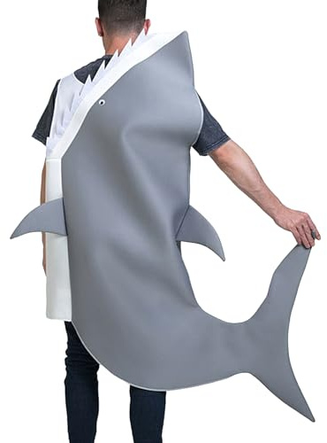 Hai-Kostüm, Bühnenaufführung, Hai, Erwachsene, realistisch, verstellbar, verrücktes Outfit für Verkleidungen, Geburtstagsfeiern, Schulveranstaltungen, Urlaub, Feiern, Unterhaltung, 500 g