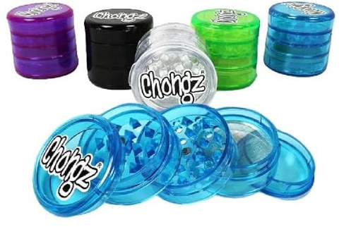 3 Pack Set Chongz 50mm 5 Part Magnetic Plastic Grinder - Random Colour Delivery