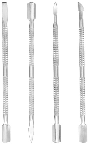 Cuticle Pusher Cuticle Pusher Tool Kit Nail Scraper Nail Remover Cleaner Tool Stainless Steel Cuticle Trimmer Cuticle Scraper for Manicure and Pedicure