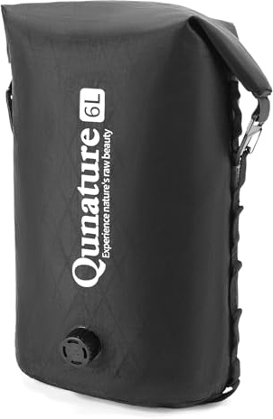 Qunature Gabeltaschen Fahrrad Wasserdicht, Bikepacking Dry Bag 6L | Gepäckträgertasche Reißfest für Gravel Rennrad MTB, Wasserdichte Tasche für Strand Kanu SUP Schwarz M