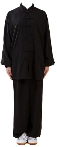 GoldeneAmeisen Tuta da Donna per Arti Marziali,Abbigliamento per Meditazione e Qigong,Uniformi Tradizionali Cinesi per Tai Chi e Wing Chun,Largo E Comodo,per Gli Esercizi Mattutini Quotidiani