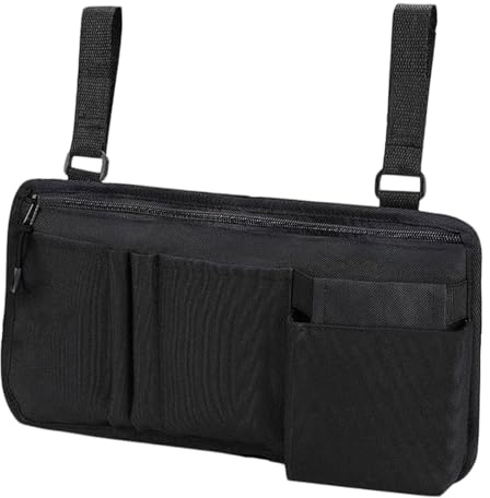 Wheelchair Side Bag - Travel Cup Holder, Wheelchair Bag with Multiple Compartments, Senior Bags Travel Outdoor, Use on Electric, Organizer pe