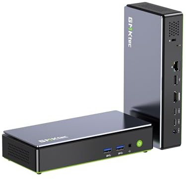GMKtec K13 5G Mini PC AI Intel Ultra 7 256V (up to 4.8GHz) 16GB DDR5 8533MHz 512GB PCIe 4.0 SSD Gaming Mini Computer, 2X M.2 Expansion Slots, HDMI, USB4