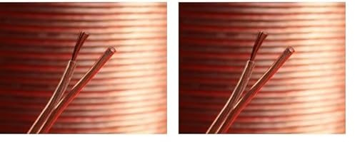electrosmart 50m Quality 2 x 18AWG Loud Speaker Cable - Multi-Strand - Outside Dimensions of Cable: 5mm x 2.5mm (Pack of 2)