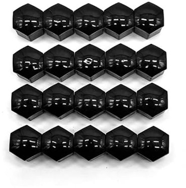 VAPORVERSE 20 Piezas Cubre Tornillos Llantas para Skoda Kamiq 2019-2022 2023 2024 2025 2026, Cubiertas de Tuerca de Rueda Tapones de Pernos Protección,Black - 17mm