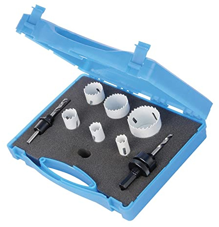 daptez 9pc DOS METALES Broca de corona 18-51mm Kit - electricistas FONTANERO constructores set