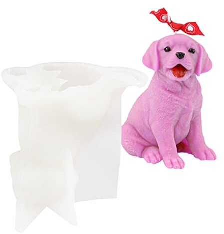 Candle Mould for Dog | Cute Little Golden Retriever Soap Molds | Candle Silicone Moulds for Making Candles, Resin Decorations, Plaster Decoration, Soft Ceramic,