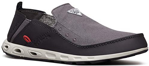 Columbia Mens Bahama Vent PFG Boat Shoe, Titanium MHW/Bright Red, 16 Wide US