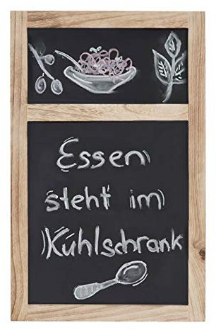 Werbetafel HWC-C51, Wandtafel Kreidetafel, 55x34x2cm, Holz Shabby-Look Vintage - naturbraun