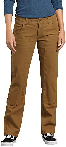 Dickies Damen Stretch-Carpenter-Hose aus Baumwoll-Canvas mit doppelter Vorderseite