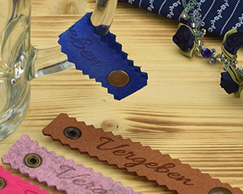Henkelband 'Vergeben' - Farbe wählbar - 1 Stück - Oktoberfest Maß Maßkrugband