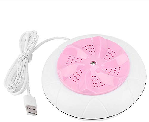 MAGT Lavatrice, Mini Lavatrice ad Ultrasuoni Portatile da Viaggio Lavanderia Rondella Strumento di Pulizia per Appartamenti Dormitori da Campeggio(I Rosa)