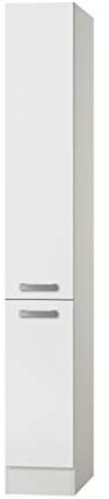 idealShopping GmbH Küchen Hochschrank mit Apothekerauszug Oslo HFZ306-9 in weiß 30 cm