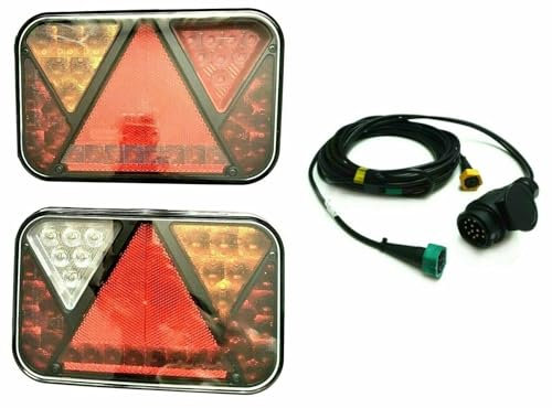MelTruck® 2x LED Rückleuchte 12V Bajonett 5 PIN mit LED Control Box Canbus und Kabel 5m