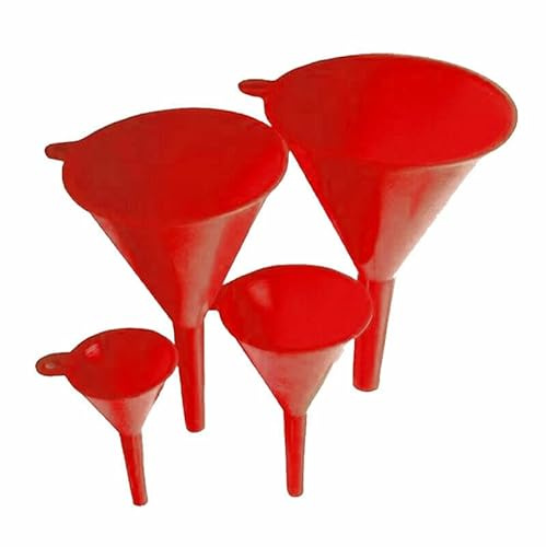 4 Piece Plastic Funnel Set | 80mm, 100mm, 120mm, 140mm