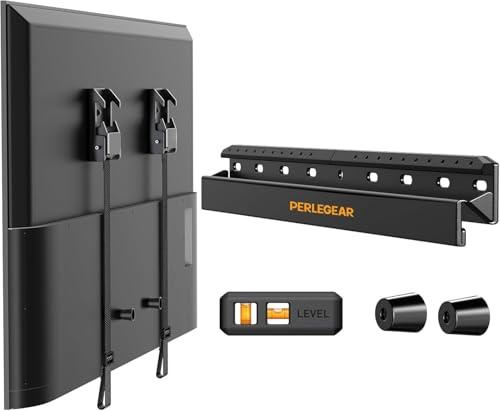 Perlegear No Drill TV Wall Mount for Most 24-65 Inch TVs up to 100 lbs, Studless TV Mount, Drywall TV Bracket with Max VESA 400x400mm, No Stud, Easy Install, Low Profile, PGMT7