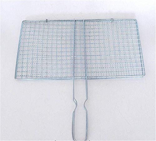 RWRAPS Cesta para Asar a la Barbacoa, Pescado a la Parrilla Verduras a la Parrilla con Clip, Barbacoa, Parrilla de Doble Capa