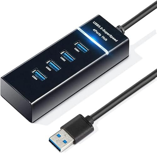 Hub USB, 4 Porte USB 3.0, Dongle USB C 5Gbps Adattatore, Splitter USB Expander per PC Laptop