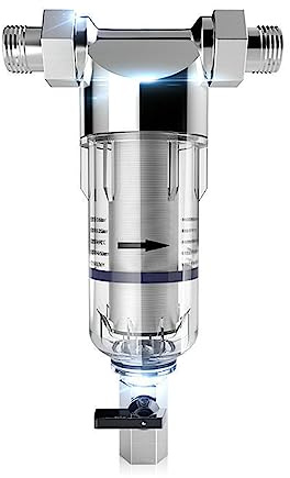 Wiederverwendbare Ausspülbarer Feinfilter, Wasserhahn Wasserfilter Wasser, 3/4 Water Filter, Vorfilter-Sedimentfilter für Brunnenwasserschlauch-Sedimentfilter
