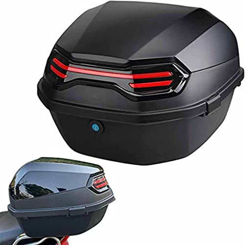 Caja superior trasera para motocicleta, caja superior para equipaje de maletero, caja superior para motocicleta, maletero de almacenamiento trasero impermeable a prueba de golpes para un solo casco