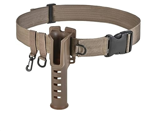 SEIWEI (Schwarz Khaki Grün) Tragbarer Angelrutenhalter-Gürtel mit verstellbarem Wathosengürtel, Wathosenriemen und Kajak-Angelzubehör, für das Brandungsangeln