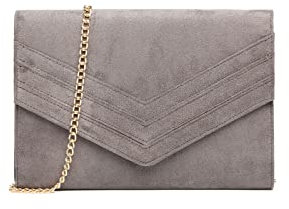 Miss Lulu Clutch Damen Wildleder-Optik Leichtgewicht Umhängetasche für Hochzeiten Partys Bälle