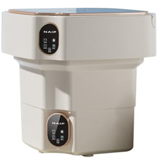 Portable Washing Machine,2 in 1 Small Washing Machine, 17L Portable Washing Machine with Spin Dryer Weighs,Folding Washing Machine for Underwear, Sock, Baby Clothes, Travel, Camping, Dorm (B)