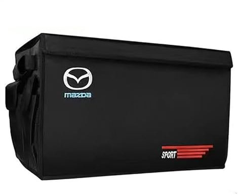 TYUIGHF Kofferraum Organizer, für Mazda 2 2015-2022 Rutschfester Zusammenklappbarer Auto Organizer Kofferraum mit Fächern,Kofferraumtasche