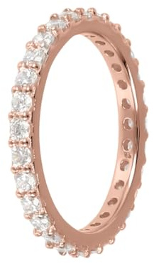 Bronzallure Anello Donna Oro 18k – Anello Fedina con Cubic Zirconia – Gioielli Donna – Regali Anniversario per Lei – Idea Regalo Anniversario Matrimonio, Amica, Fidanzamento, Festa Mamma