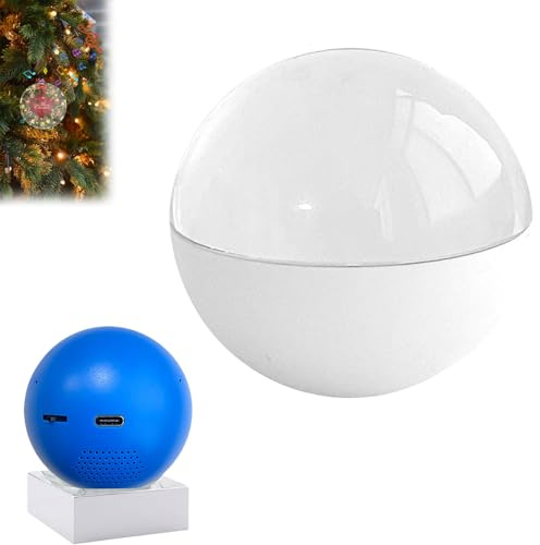 Weihnachtskugel Glas 𝗩𝗶𝗱𝗲𝗼 Christmas Ball Personalisierte, Christmas Memory Orb Video Sphere Ornament 3D Memory Ball, 7 cm (#01)