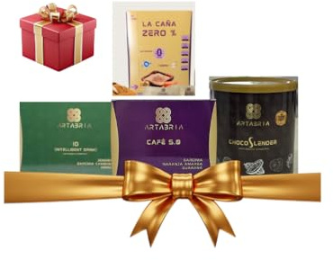 Pack Adelgazante Artabria, Caña Zero Endulzante Natural + Café 5.0 + ChocoSlender + Bebida Inteligente | Incluye Regalo de Cortesía | Kit Control de Peso