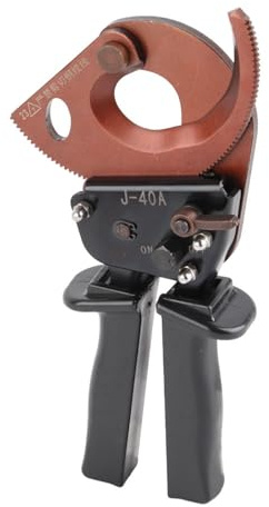 RASTKY Ciseaux à Câble à Cliquet Fiables pour Outil de Coupe de Fil, Conception Augmentant la Résistance Mécanique pour Couper Facilement les Câbles en Cuivre et en Aluminium