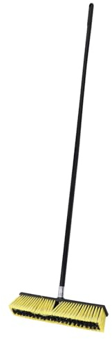 Milisten Balai d'Extérieur Robuste pour Terrasse Tête en Alliage d'Aluminium Filetée 80 CM – Brosse à Récurer pour Sols en Béton Balai de Jardin Polyvalent pour Allées Patios et