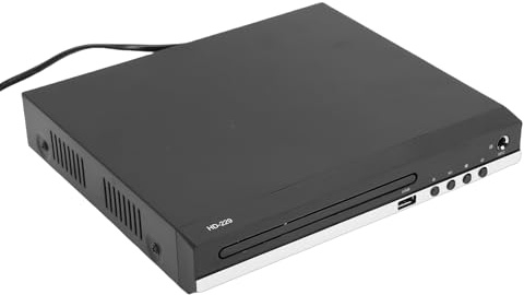 Annadue Lecteur DVD Multizone, Lecteur CD/DVD HD 1080p avec Port USB et Sortie, pour Home Cinéma et Toutes Zones 1 à 6. (Prise UE)