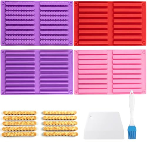 Backmatte für Hundekekse, 4 Stück Silikon Backmatte, Antihaftbeschichtet