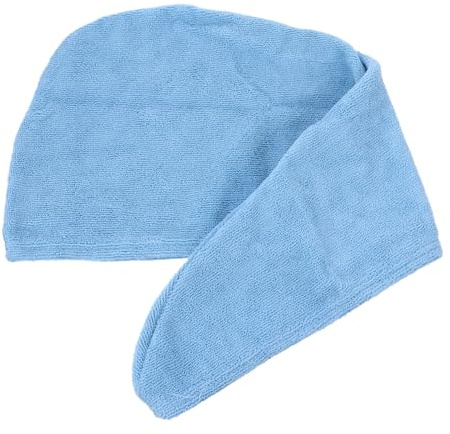 NULYLU Mikrofaser Blau mit Hoher Wasseraufnahme Haarturban Schnelltrocknend Dickes Material Schnell Trocknende Badekappe für Frauen zum Gesicht Waschen und Make Up