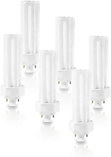 Circle (6 Pack) PLT-42W 841, 4 Pin GX24Q-4, 42 Watt Triple Tube, Compact Fluorescent Light Bulb
