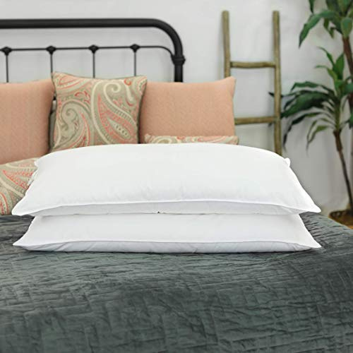 Pair of Silk-Filled Pillows. King Size (36 x 20). Luxury Top Grade Mulberry Silk. Very Hygienic and Comfortable Luxury Bedding. Oeko-TEX® Certification