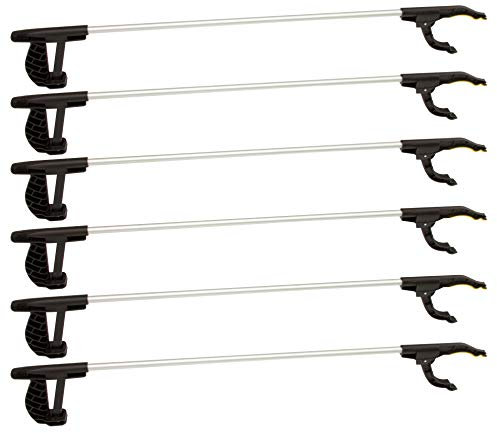 BigDean 6er Set Greifzange 76 cm lang mit magnetischer Spitze + rutschfestem Griff - Als Hand-Verlängerung und Hilfe beim Aufheben - Auch ideal für Senioren und Invaliden