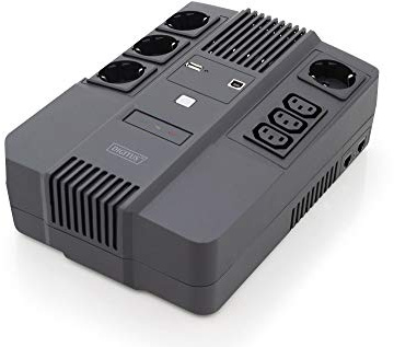 DIGITUS All-in-One Line-Interactive VI onduleur - 600VA / 360W - AVR - 4 prises de courant de sécurité - 3x C13 - logiciel d'arrêt