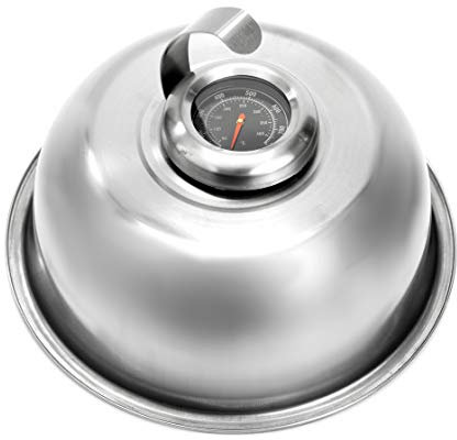 Yukon Glory™ Griddle Dome With Built in Thermometer, Designed For Blackstone Griddles, Perfect For Melting Cheese, Steaming Veggies and Grilling Meat, Made of Stainless Steel
