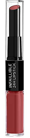 L'Oréal Paris L'Oreal Paris Infaillible 2-Step 801 Toujours Toffee, Lippenstift für 24 Stunden volle Lippen mit feuchtigkeitsspendendem Lippenpflege-Balsam
