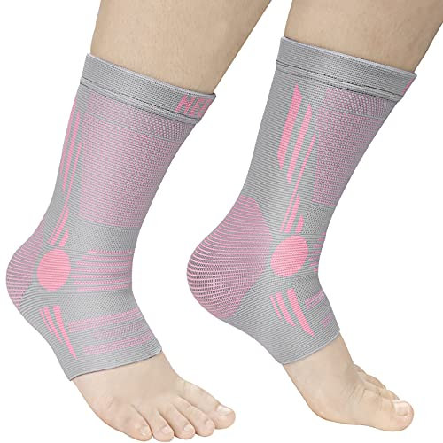 NEENCA Professionelle Knöchelbandage, Kompressions-Fußbandage (Paar), Sprunggelenkbandage für Stabilität. Knöchelstütze für Achillessehnenentzündung,Plantarfasziitis,Gelenkschmerzen,Fersensporn, Sport