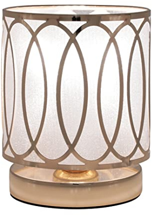 Nordstern Lampe mit Schalter 'Struktur 1' Gold - Ø 14 x 18 cm