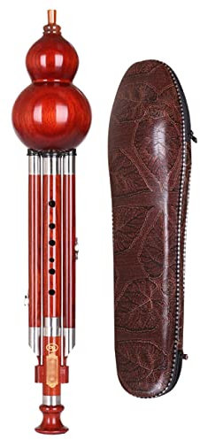 Musikinstrument Mit Mahagoni-Kürbisflöte Selbstlernflöte Für Anfänger Kürbisflöte Mit Verpackung Favoriten Zum Verschenken Langlebig Und Gute Klangqualität (Color : Red, S : B-Flat)