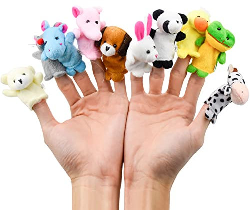 20 Stück Fingerpuppen Finger Plüschtier Set Kleine Tier Fingerpuppen Plüsch Tier Handpuppen Set für Geschenke Kinder Geschichte Zeit Geburtstag Oster Weihnachten