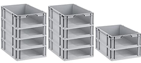 SparSet 10x Eurobox NextGen Store | HxBxT 17x40x60cm | 34 Liter | Front offen | Eurobehälter, Transportbox, Transportbehälter, Stapelbehälter